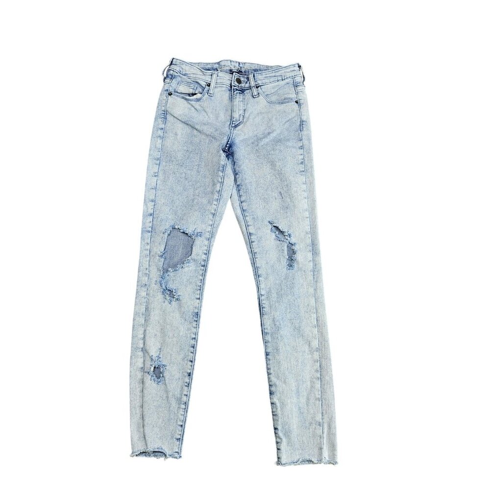 Universal‎ Thread High Rise Skinny Jeans Womens 2 / 26 R Light Wash Distressed